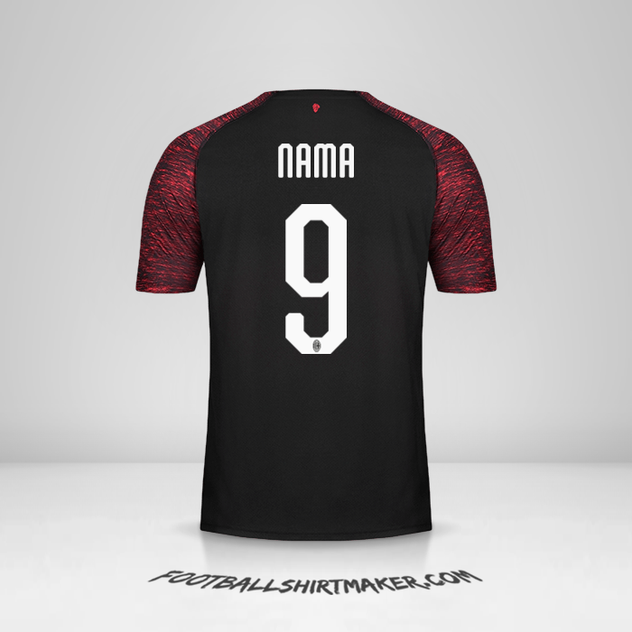 Jersey AC Milan 2018/19 Ketiga -  nama - 9