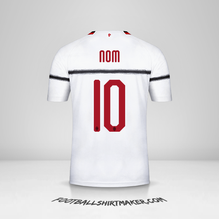 Maillot AC Milan 2018/19 Extérieur -  nom - 10
