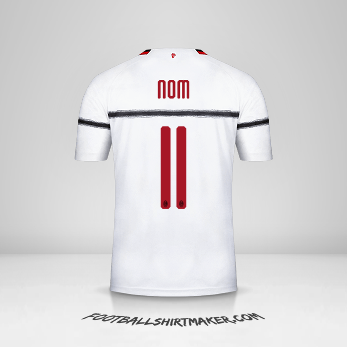 Maillot AC Milan 2018/19 Extérieur -  nom - 11