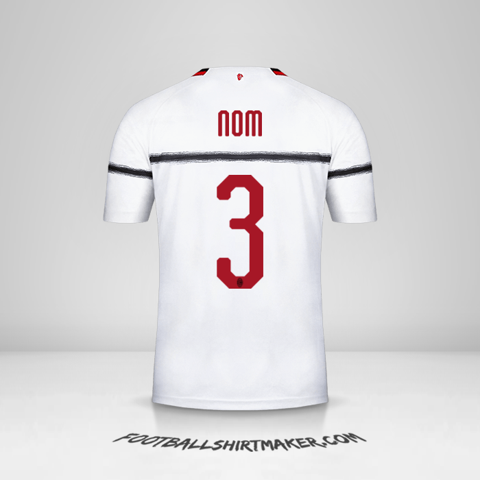 Maillot AC Milan 2018/19 Extérieur -  nom - 3