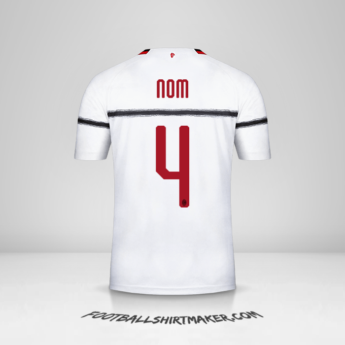 Maillot AC Milan 2018/19 Extérieur -  nom - 4