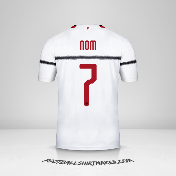 Maillot AC Milan 2018/19 Extérieur -  nom - 7