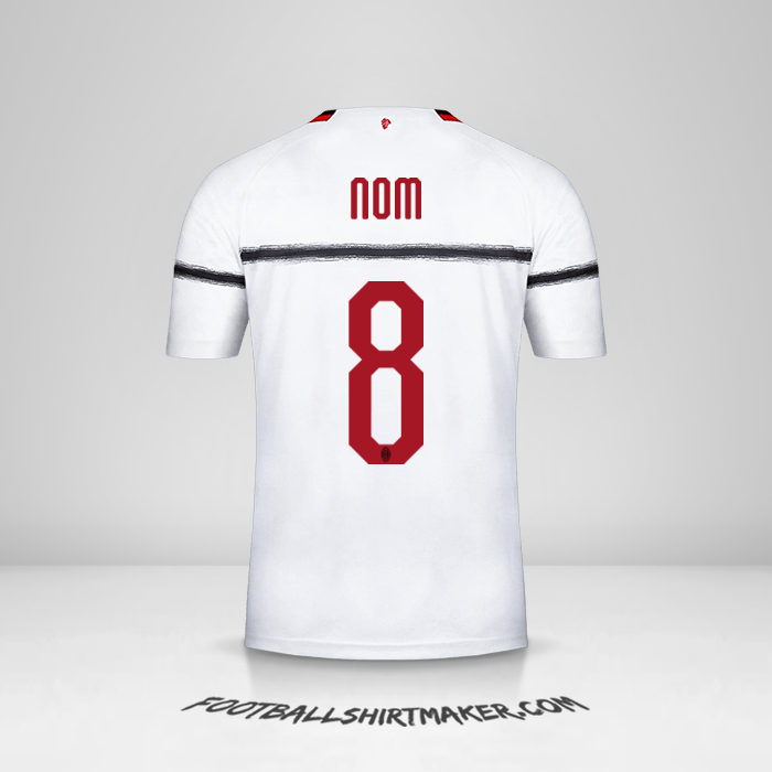 Maillot AC Milan 2018/19 Extérieur -  nom - 8