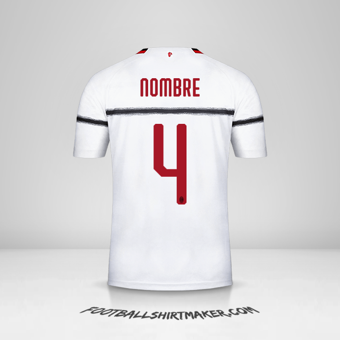 Jersey AC Milan 2018/19 Visita -  nombre - 4