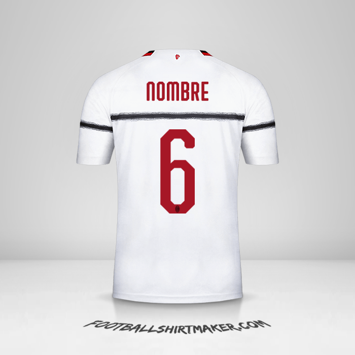 Camiseta AC Milan 2018/19 Visita -  nombre - 6