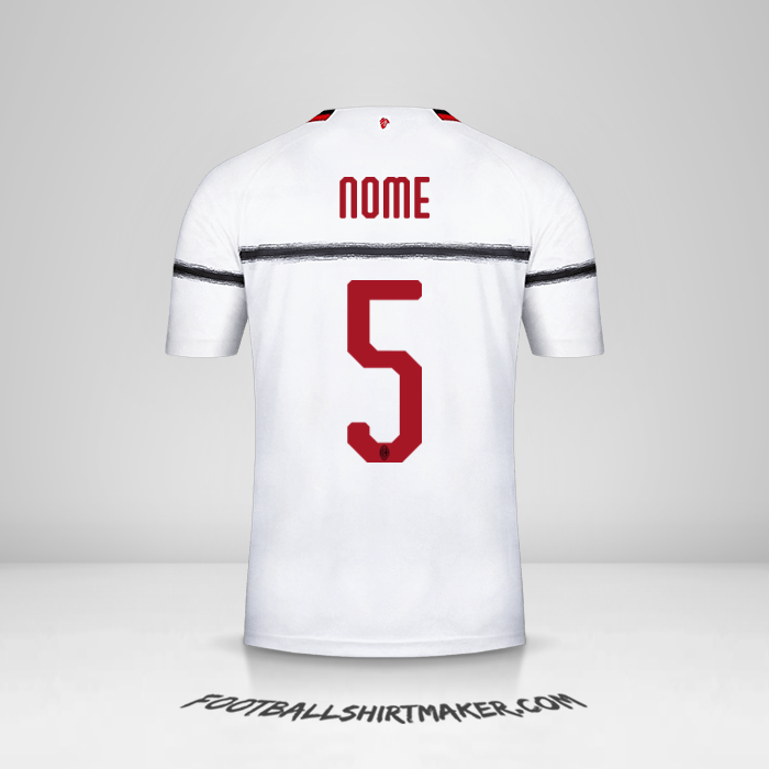 Camisola AC Milan 2018/19 Alternativa -  nome - 5