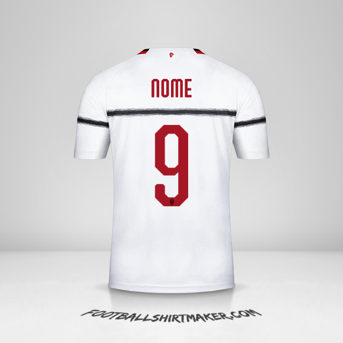Maglia AC Milan 2018/19 Seconda -  nome - 9