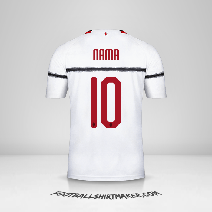 Jersey AC Milan 2018/19 Alternatif -  nama - 10