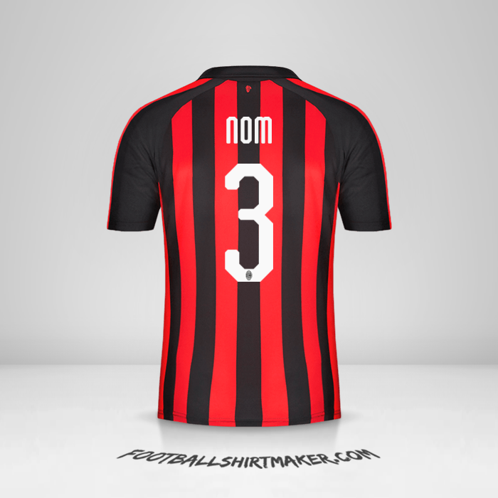 Maillot AC Milan 2018/19 -  nom - 3