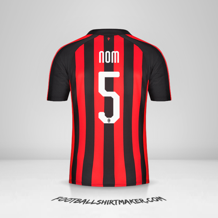 Maillot AC Milan 2018/19 -  nom - 5