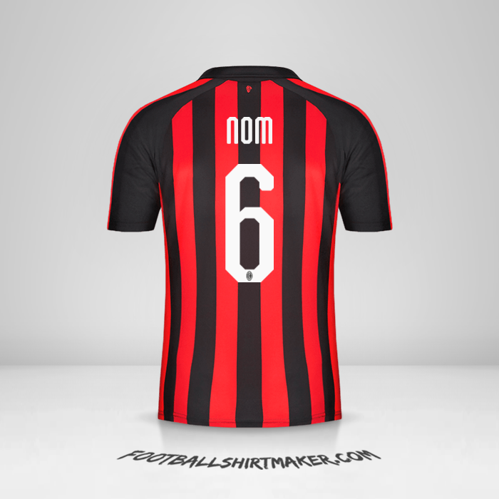 Maillot AC Milan 2018/19 -  nom - 6