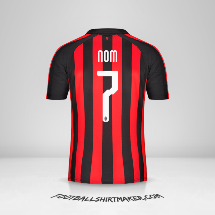 Maillot AC Milan 2018/19 -  nom - 7