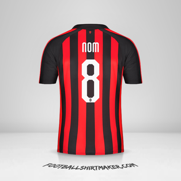 Maillot AC Milan 2018/19 -  nom - 8