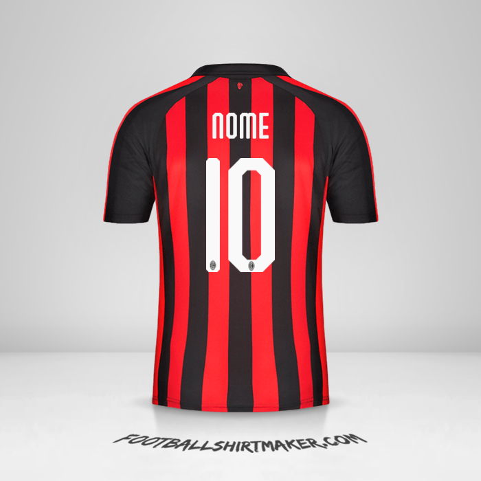 Camisola AC Milan 2018/19 -  nome - 10