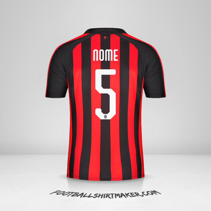 Camisa AC Milan 2018/19 -  nome - 5