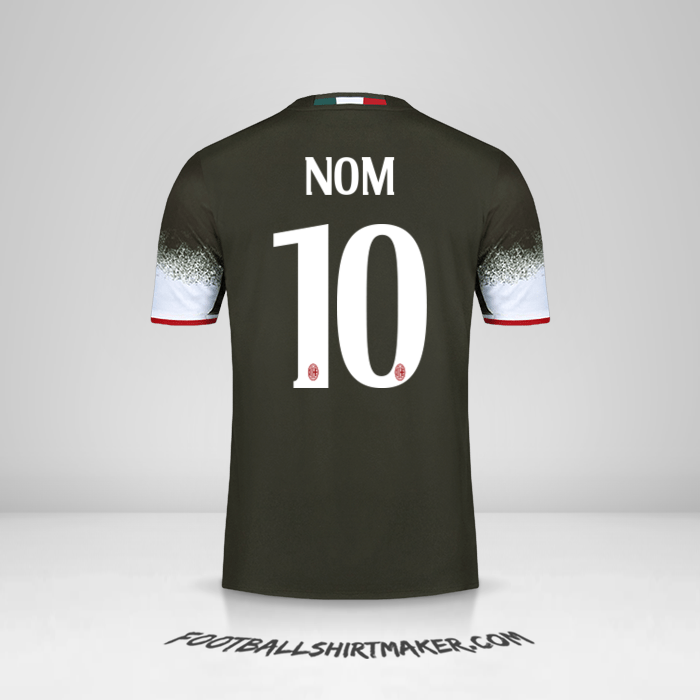 Maillot AC Milan 2016/17 Troisième -  nom - 10