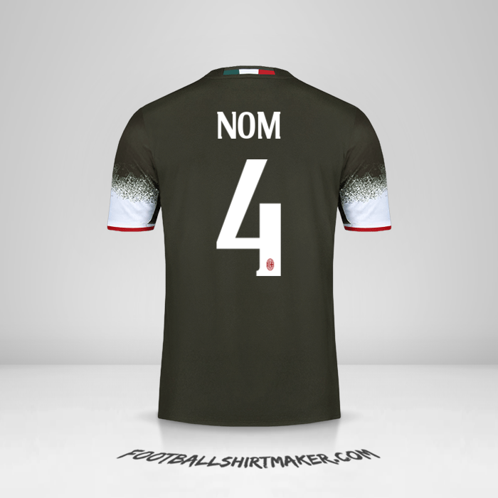 Maillot AC Milan 2016/17 Troisième -  nom - 4