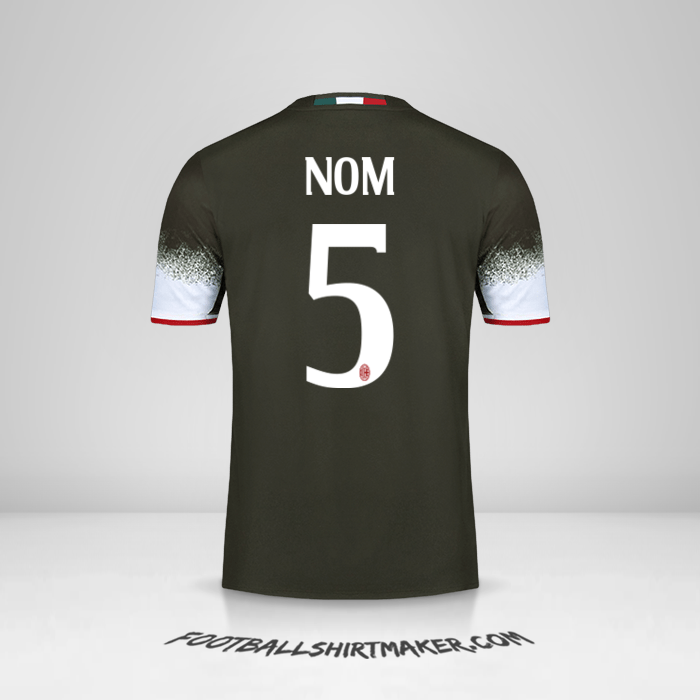Maillot AC Milan 2016/17 Troisième -  nom - 5