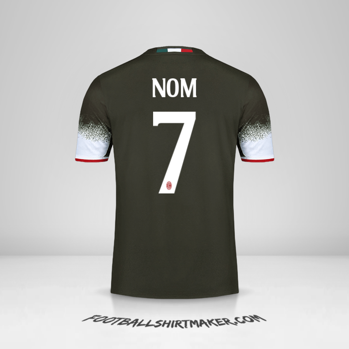 Maillot AC Milan 2016/17 Troisième -  nom - 7
