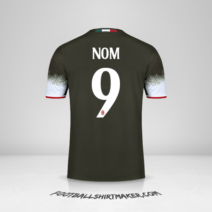 Maillot AC Milan 2016/17 Troisième -  nom - 9