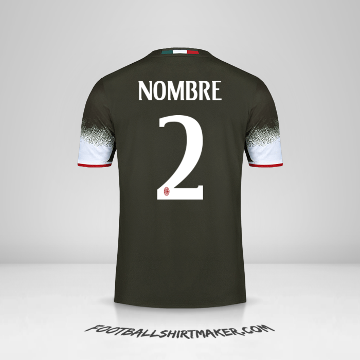 Jersey AC Milan 2016/17 Tercera -  nombre - 2