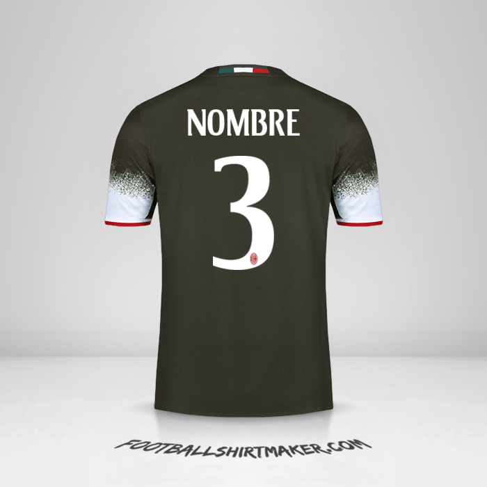 Jersey AC Milan 2016/17 Tercera -  nombre - 3