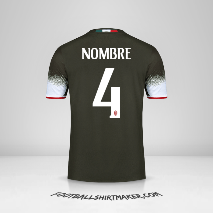 Jersey AC Milan 2016/17 Tercera -  nombre - 4