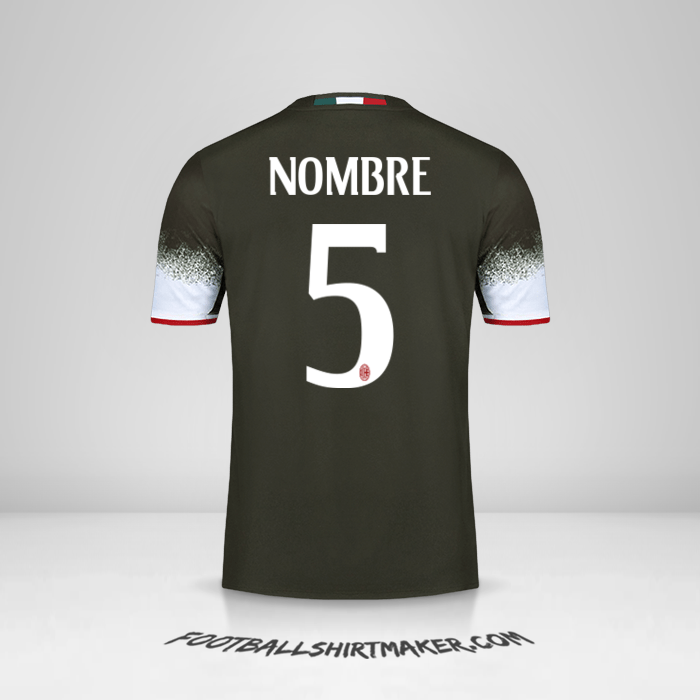 Jersey AC Milan 2016/17 Tercera -  nombre - 5