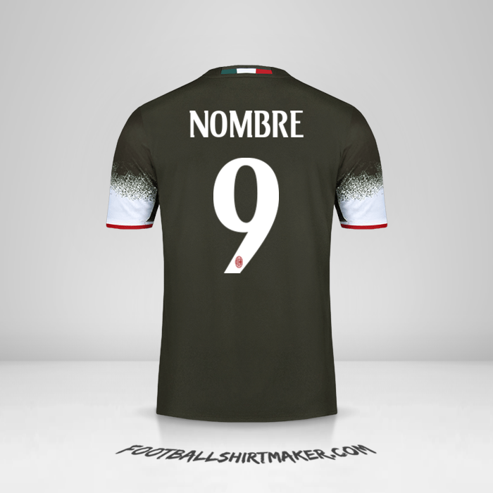 Jersey AC Milan 2016/17 Tercera -  nombre - 9
