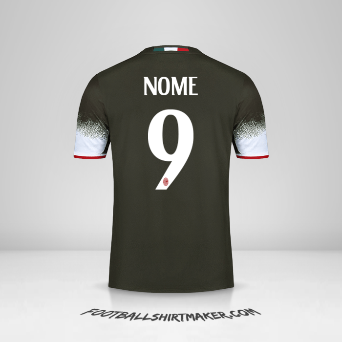 Camisa AC Milan 2016/17 Terceira -  nome - 9