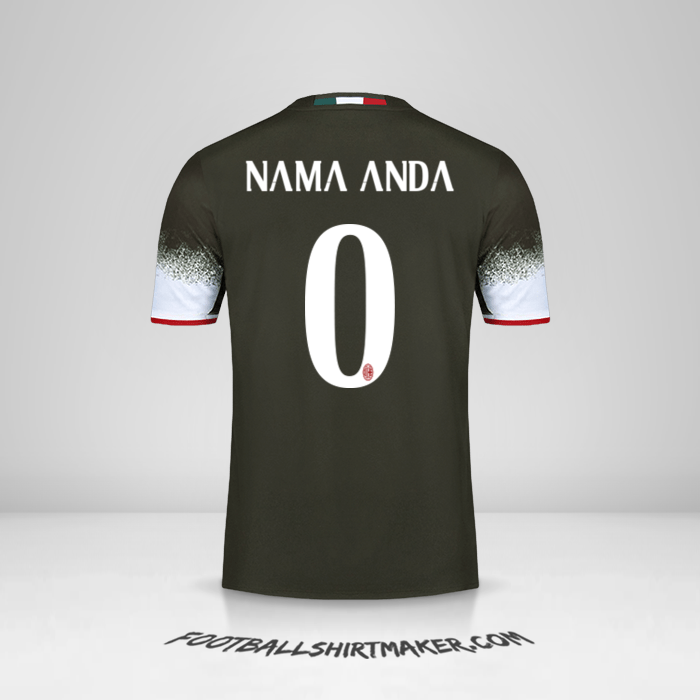 Jersey AC Milan 2016/17 III -  nama anda - 0