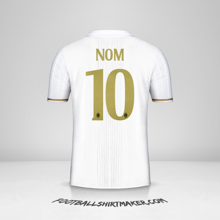Maillot AC Milan 2016/17 Extérieur -  nom - 10