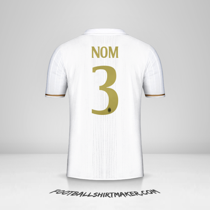 Maillot AC Milan 2016/17 Extérieur -  nom - 3