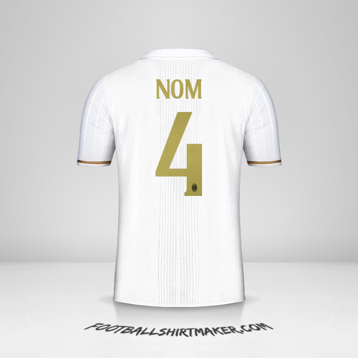 Maillot AC Milan 2016/17 Extérieur -  nom - 4