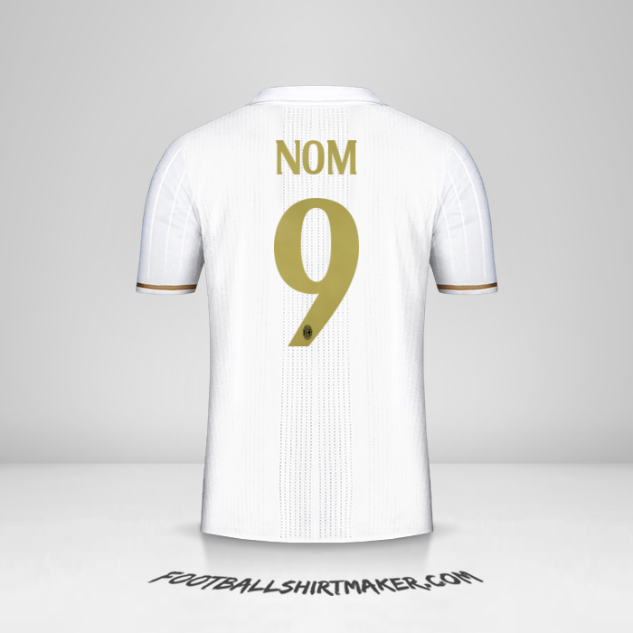 Maillot AC Milan 2016/17 Extérieur -  nom - 9