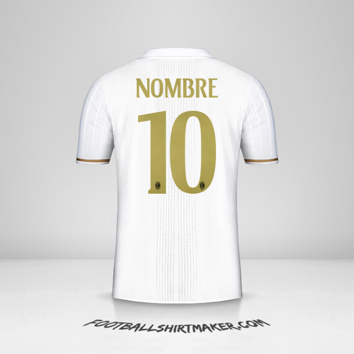 Jersey AC Milan 2016/17 Visita -  nombre - 10