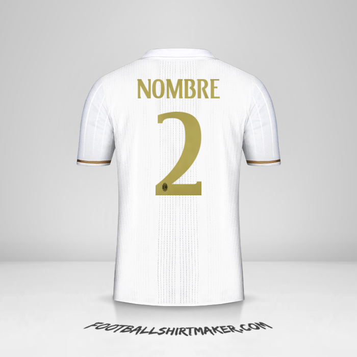 Camiseta AC Milan 2016/17 Visita -  nombre - 2