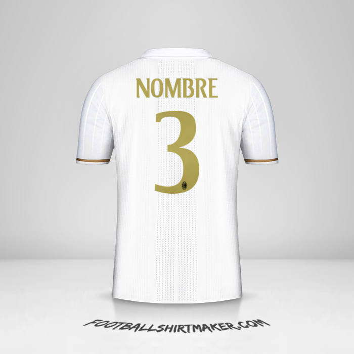 Camiseta AC Milan 2016/17 Visita -  nombre - 3