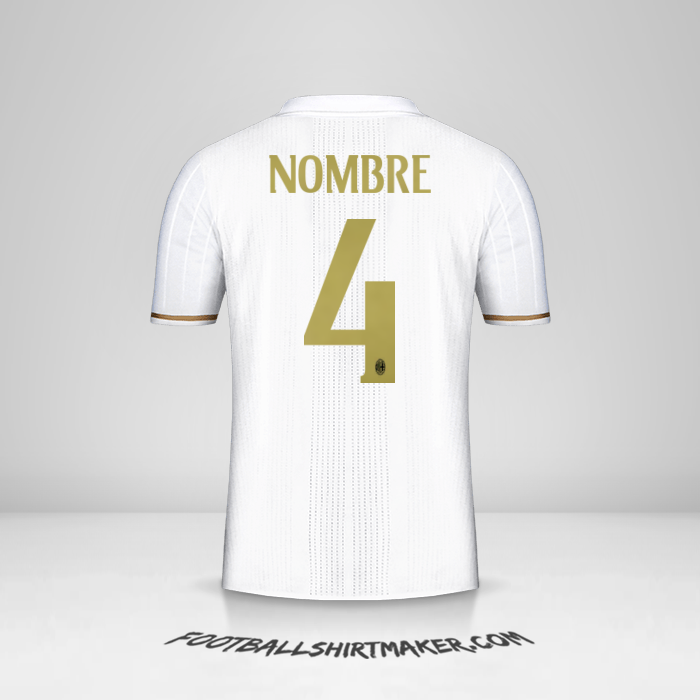 Camiseta AC Milan 2016/17 Visita -  nombre - 4