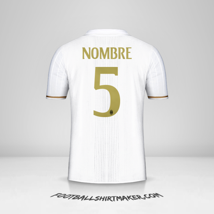 Jersey AC Milan 2016/17 Visita -  nombre - 5