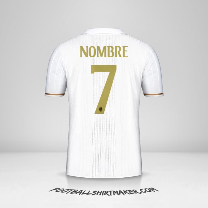 Jersey AC Milan 2016/17 Visita -  nombre - 7