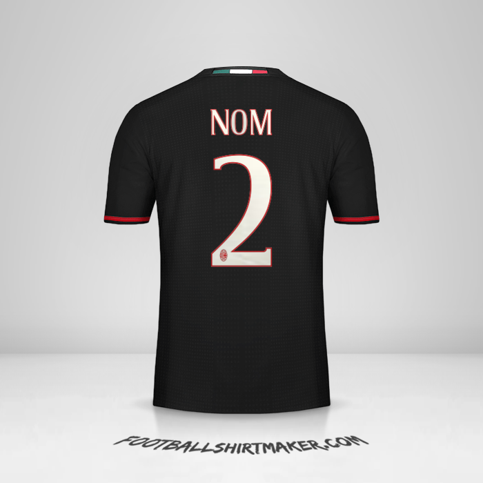 Maillot AC Milan 2016/17 -  nom - 2