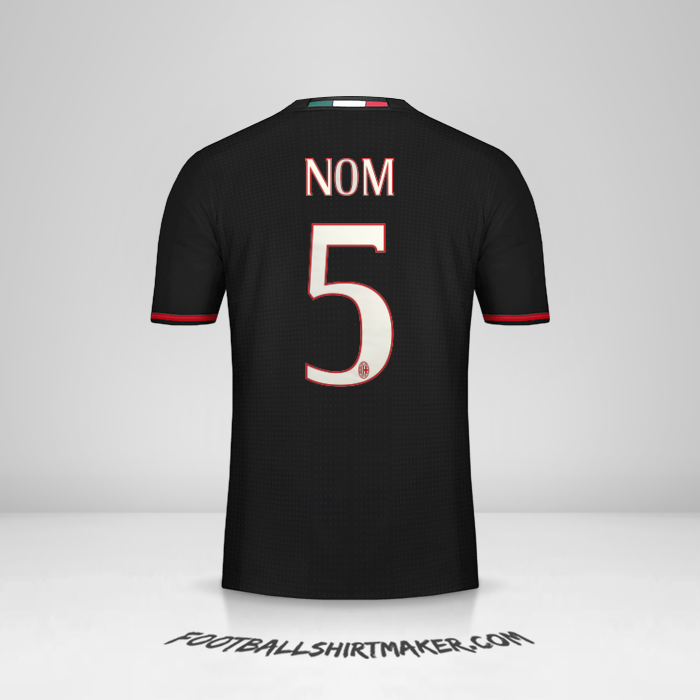 Maillot AC Milan 2016/17 -  nom - 5