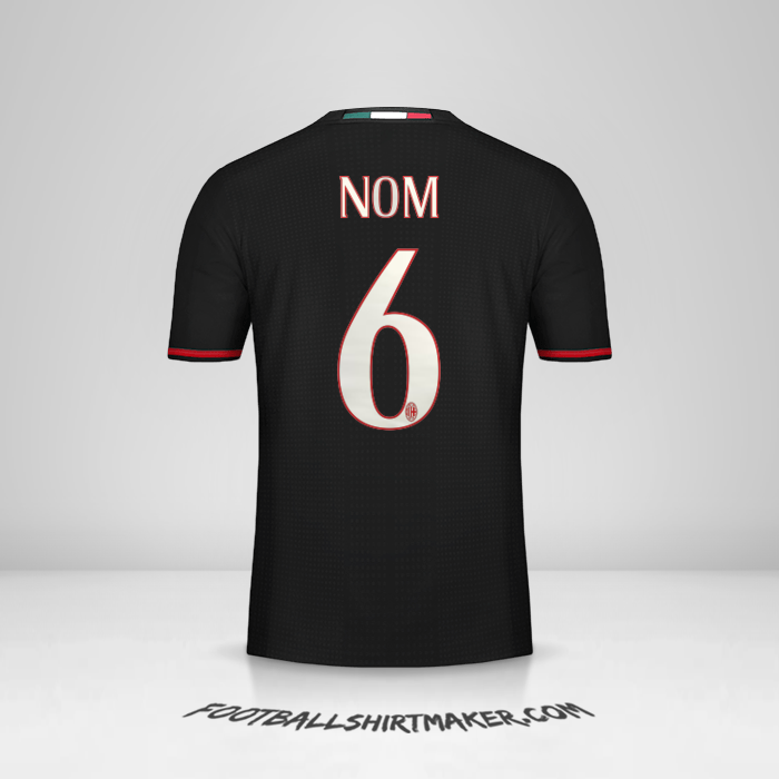 Maillot AC Milan 2016/17 -  nom - 6