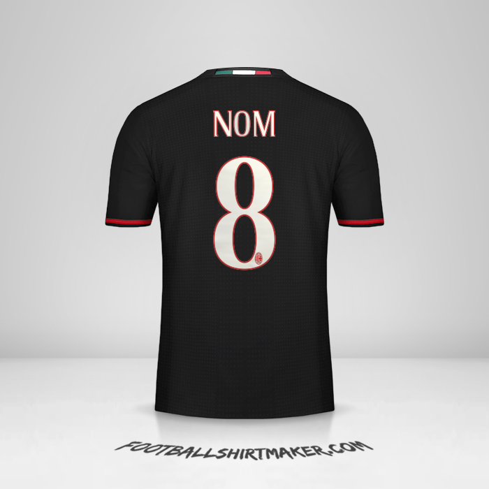 Maillot AC Milan 2016/17 -  nom - 8