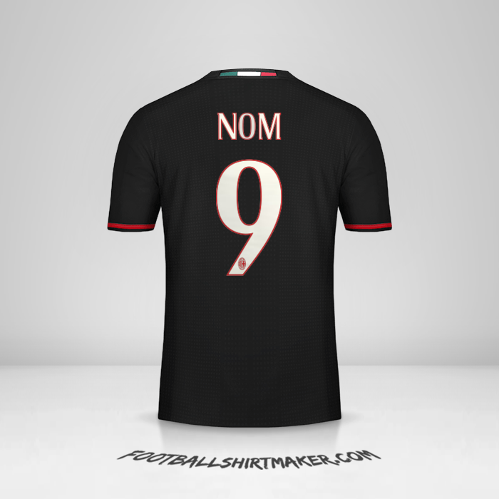 Maillot AC Milan 2016/17 -  nom - 9