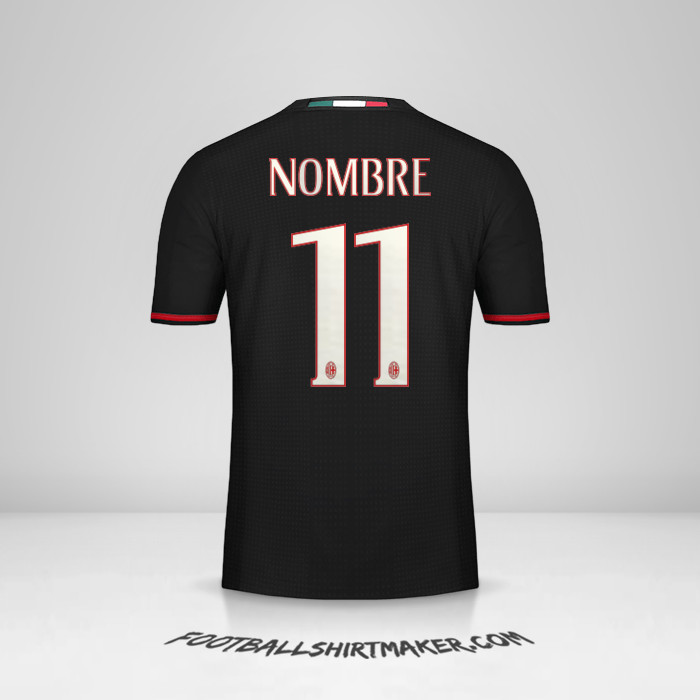 Camiseta AC Milan 2016/17 -  nombre - 11