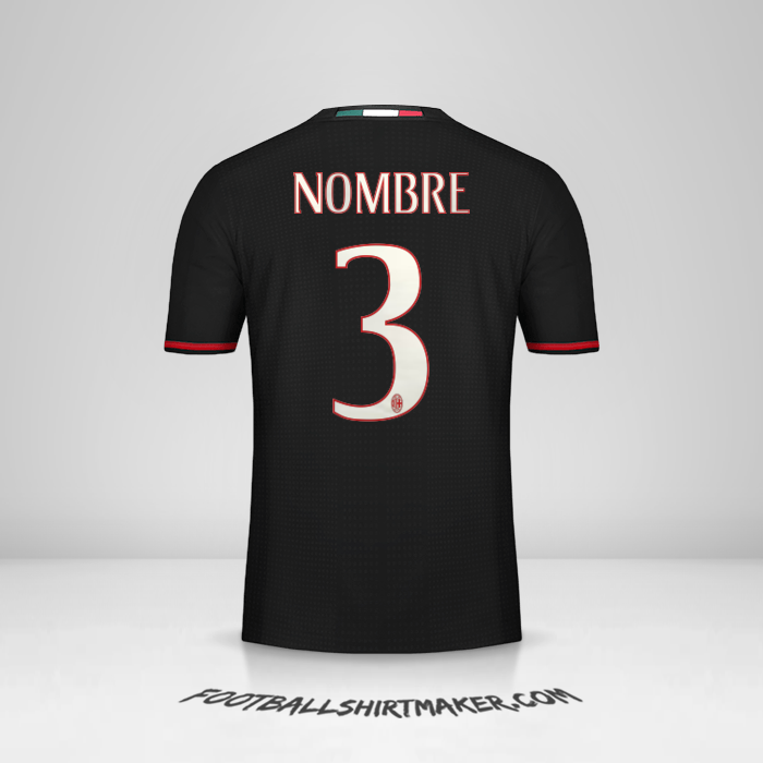 Jersey AC Milan 2016/17 -  nombre - 3