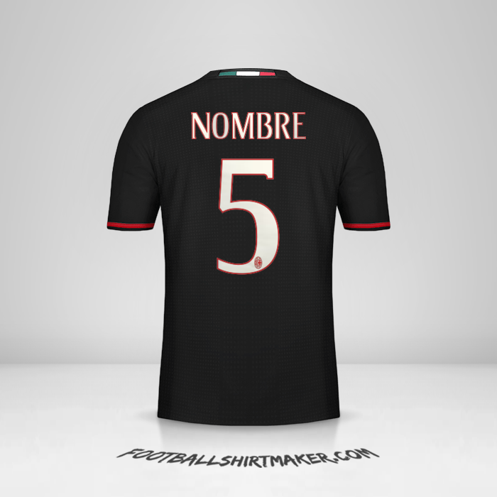 Jersey AC Milan 2016/17 -  nombre - 5