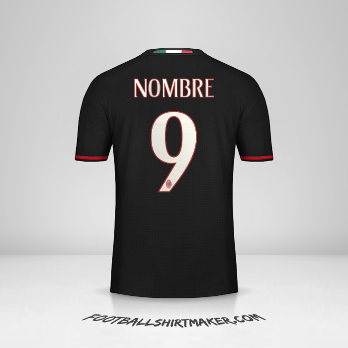 Jersey AC Milan 2016/17 -  nombre - 9
